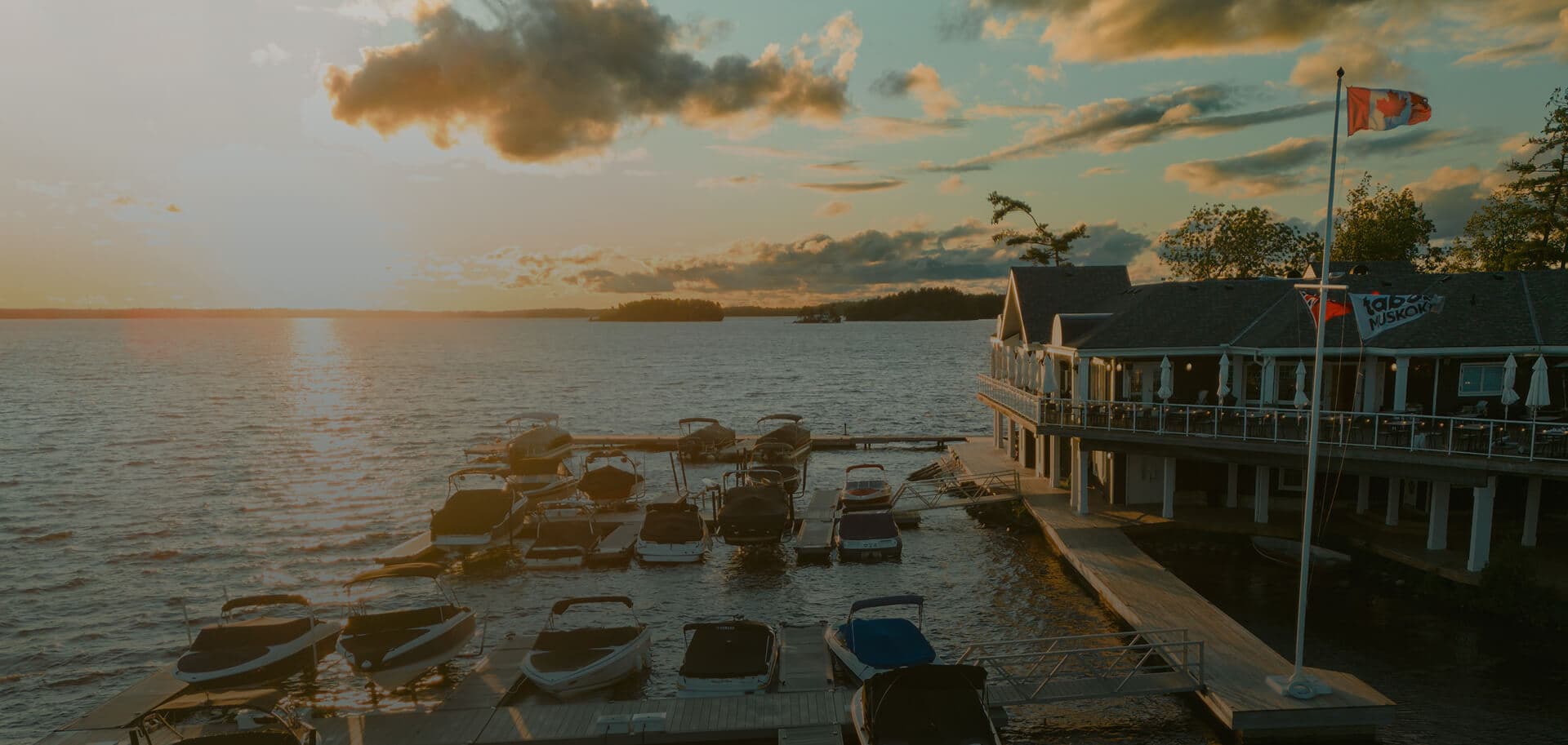 Taboo Muskoka lakeside sunset